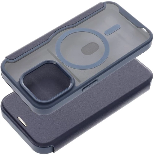 SMART MAG Book case compatible with MagSafe for IPHONE 15 Pro Max blue