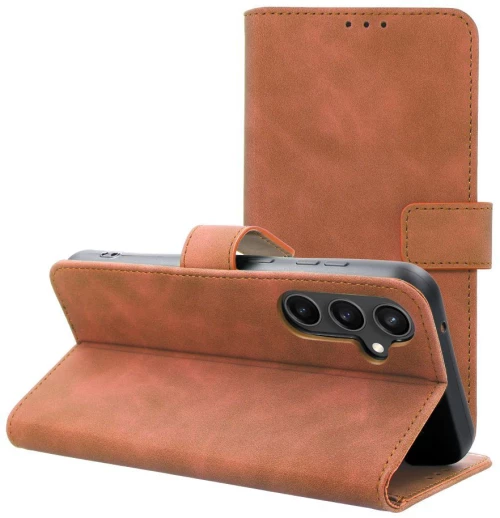TENDER Book Case for SAMSUNG S23 FE brown