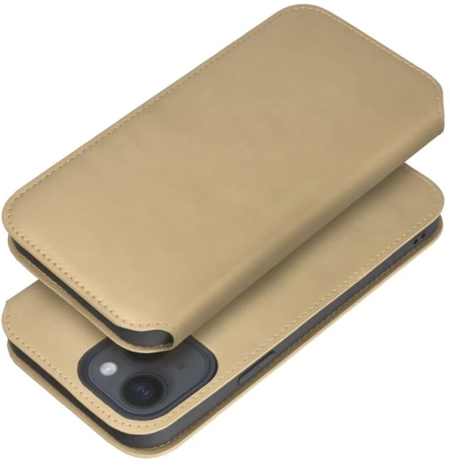 DUAL POCKET Book case for IPHONE 15 Pro Max gold