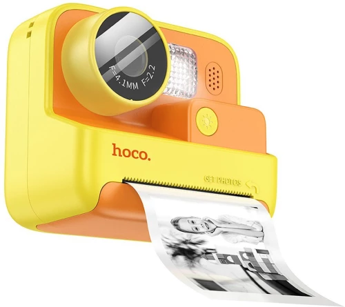 HOCO digital kids camera with printer DV200 yellow