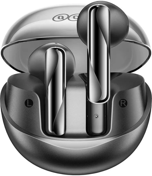 QCY Ailypods Clear Black - Semi-Ear 13mm driver, wind cancel ENC for calls, NCVM & Air case TWS BT
