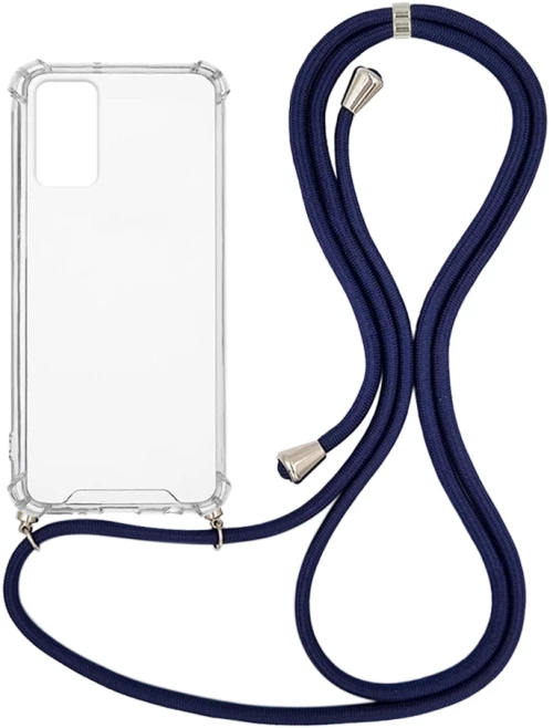 Θήκη Σιλικόνης με Κορδόνι Sonique Armor Clear Samsung Galaxy A13 4G Μπλε Σκούρο