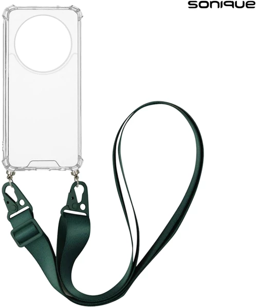 Θήκη Σιλικόνης με Strap Sonique Armor Clear Honor Magic6 Lite 5G Πράσινο Σκούρο