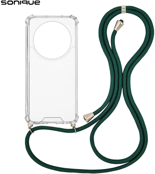 Θήκη Σιλικόνης με Κορδόνι Sonique Armor Clear Honor Magic6 Lite 5G Πράσινο Σκούρο