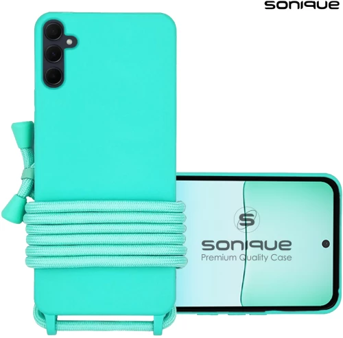 Θήκη Σιλικόνης με Κορδόνι CarryHang Sonique Samsung Galaxy S24 FE Γαλάζιο