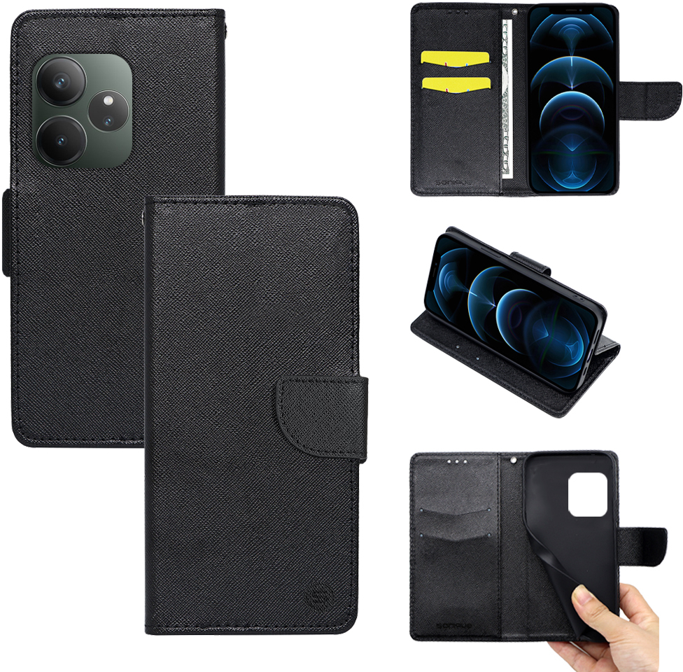 Θήκη Πορτοφόλι Sonique Trend Wallet Realme GT 6 5G Μαύρο