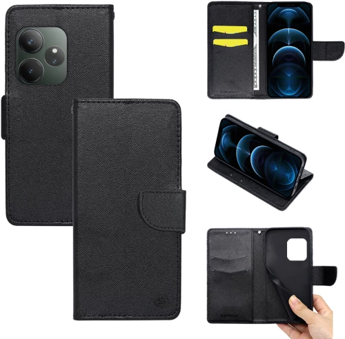 Θήκη Πορτοφόλι Sonique Trend Wallet Realme GT 6 5G Μαύρο