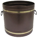 Μεταλλικό Καλάθι Αποθήκευσης Ξύλων Φ38 x Y33cm Καφέ-Brown / 600B