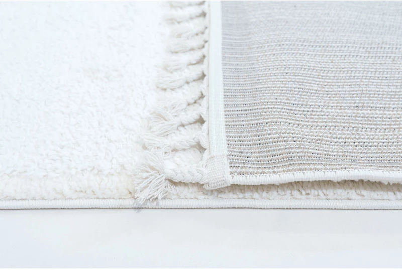 Χαλί μηχανής Neve Shaggy D109A1A CREAM Ezzo σετ-κρεβατοκάμαρας