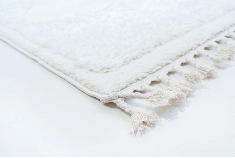 Χαλί μηχανής Neve Shaggy D109A1A CREAM Ezzo σετ-κρεβατοκάμαρας