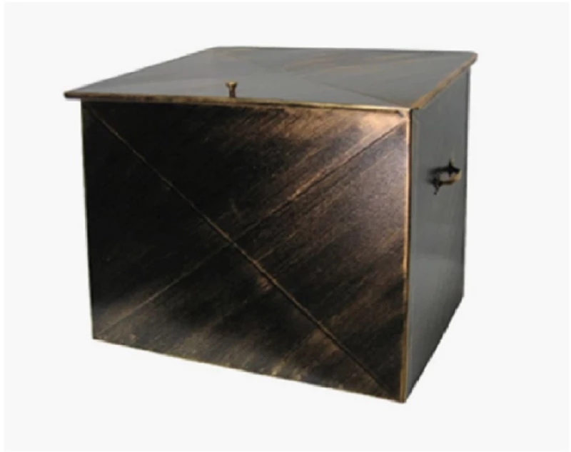 Μεταλλικό Κουτί Αποθήκευσης Ξύλων 63x54x44cm Πατίνα-Χρυσός / 103PG