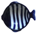 Μπολ Ψάρι Ριγέ 12x11x3.5cm - Μπλέ