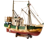 Διακοσμητικό Καΐκι Παλαιωμένο Ξύλινο 45x14x38cm