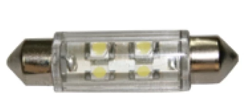 Λαμπάκι LED 12V T11 39mm ψυχρό λευκό - 2x4 LEDs 360o
