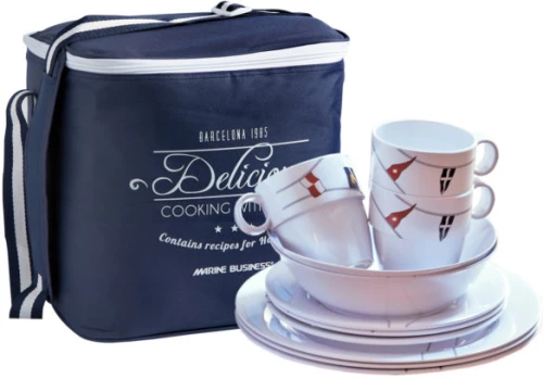 Σερβίτσιο από Μελαμίνη Αντιολισθιτικό 6 Ατόμων Regata Marine Business (Σετ 24 Τεμάχια)