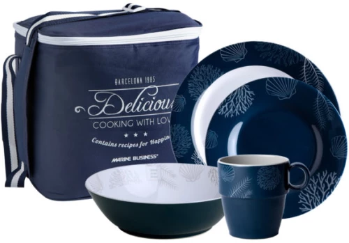 Σερβίτσιο από Μελαμίνη Αντιολισθιτικό 6 Ατόμων Living Marine Business (Σετ 24 Τεμάχια)