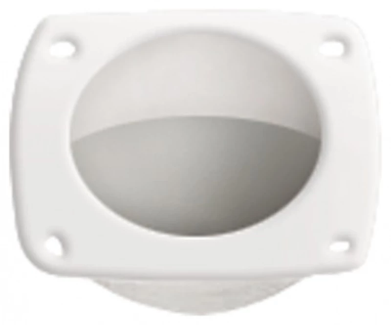 Nuova Rade Λαβή Χωνευτή για δάχτυλο Πλαστική Ø44mm, 57x57mm - Λευκό