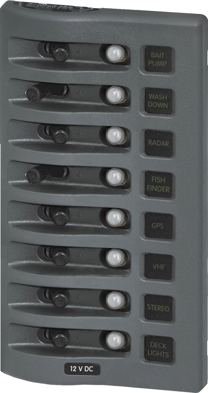 Blue Sea Systems Πίνακας Αδιάβροχος Κυκλώματος Γκρί 12/24V 45A - 8