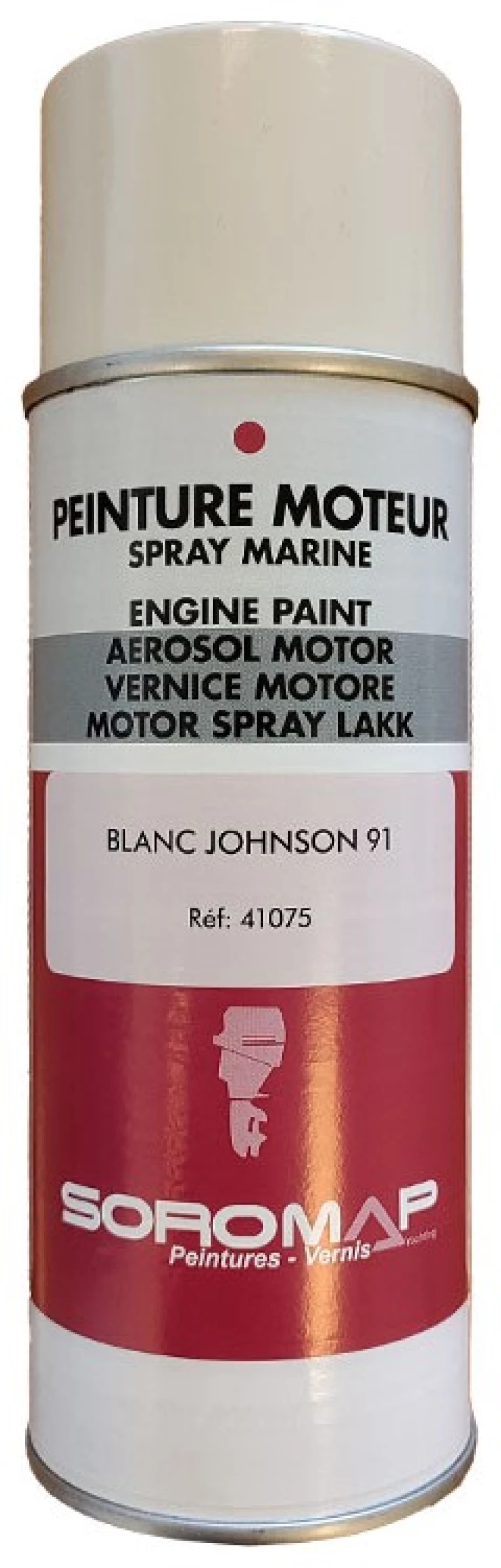 SOROMAP Outboard Engine Paint 400ml Σπρέι Χρώματος για Εξωλέμβιες Μηχανές - Johnson White 91