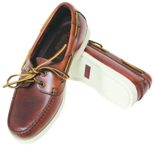 Παπούτσια “Skipper” Deck shoes - Καφέ δέρμα- Άσπρη σόλα