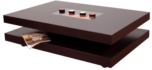 Τραπεζάκι Σαλονιού MDF / Κρύσταλλο 120x80xH36cm