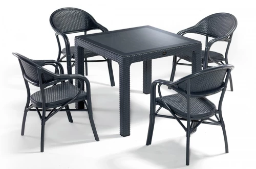 Nirvana τραπεζαρία 90x90 SET ΑΝΘΡΑΚΙ