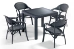 Nirvana τραπεζαρία 90x90 SET ΑΝΘΡΑΚΙ