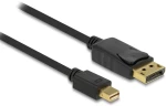 DELOCK καλώδιο mini DisplayPort σε DisplayPort 82698, 4K/60Hz, 21.6 Gbps, 1m, μαύρο