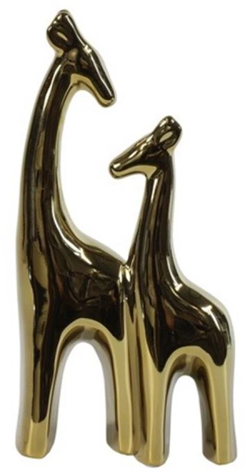 Καμηλοπαρδάλεις κεραμ.χρυσές 14Χ7Χ27,5cm