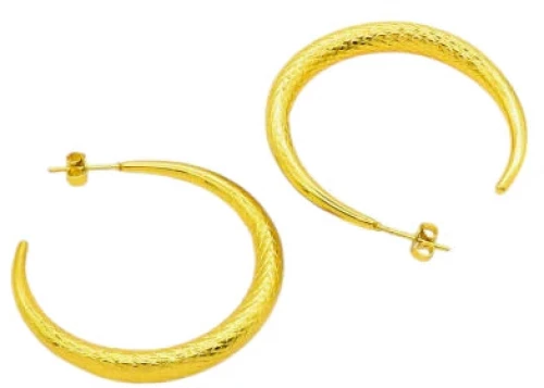 Ατσάλινα κρίκοι 4cm επιχρυσωμένοι (E3034)