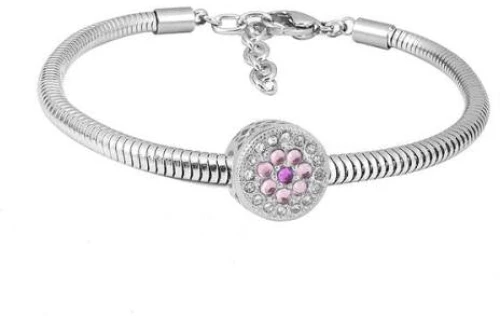 Ατσάλινο βραχιόλι με charm (B3257)