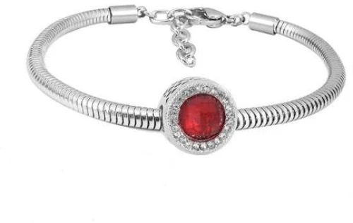 Ατσάλινο βραχιόλι με charm (B3262)