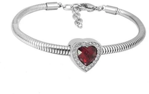 Ατσάλινο βραχιόλι με charm (B3268)