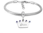 Ατσάλινο βραχιόλι με charm (B3273)