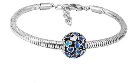 Ατσάλινο βραχιόλι με charm (B3288)
