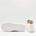 Sneakers Γυναικεία δερμάτινα υπερυψωμένα λευκά