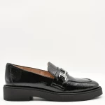 Loafers Γυναικεία Brooklyn σε δέρμα λουστρίνι μαύρο