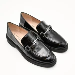Loafers Γυναικεία Brooklyn σε δέρμα λουστρίνι μαύρο