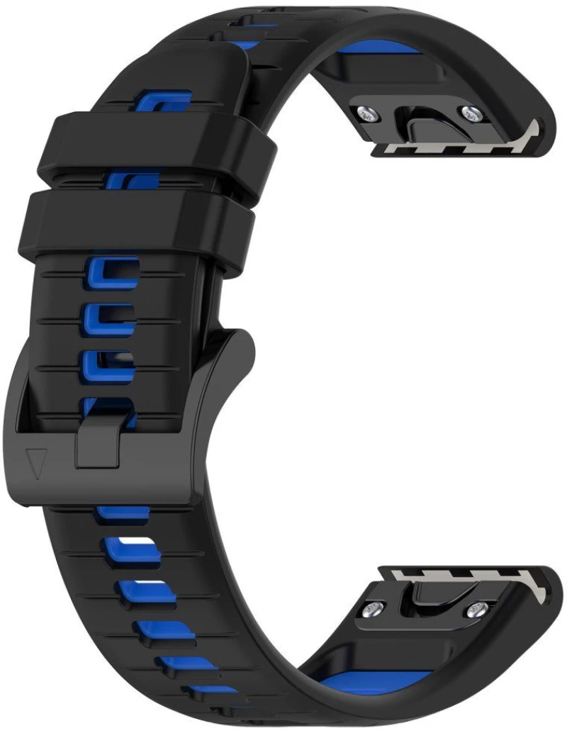 Dual Colour Λουράκι για Fenix 5S/6S/7S/7S Pro/8 (43mm)-Black/Blue OEM
