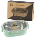 Ecolife Φαγητοδοχείο 900ml Με Χώρισμα Light Green 33-BO-9074