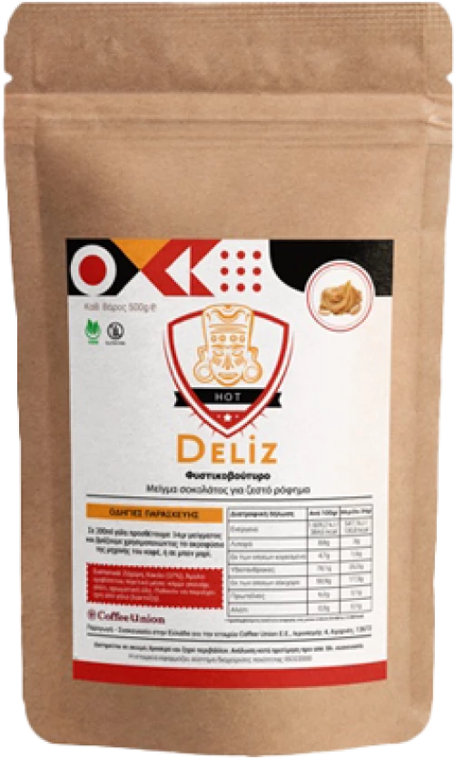Deliz Ρόφημα Σοκολάτας 500gr / Φυστικοβούτυρο