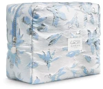 Karen - Toiletry Bag - Blå/hvid brokade / Beauty
