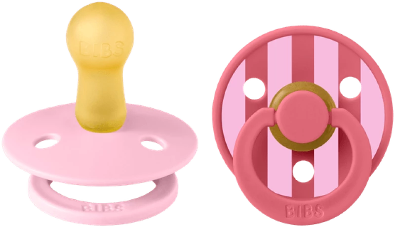 Bibs Πιπίλες Studio Colour 2τεμ No2 Block Baby Pink Coral Mix 12022101