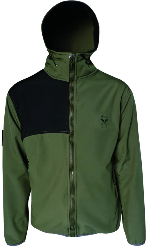 Dispan Jacket Softshell Χακί/Μαύρο με Τσαντάκι VHF στη Τσέπη