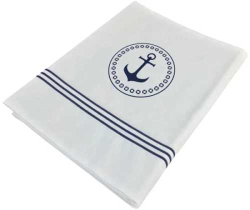 Πάνω Σεντόνι Μονό Λευκό 280x130cm και Μαξιλαροθήκη 90x45cm Βαμβακερά Marine Business