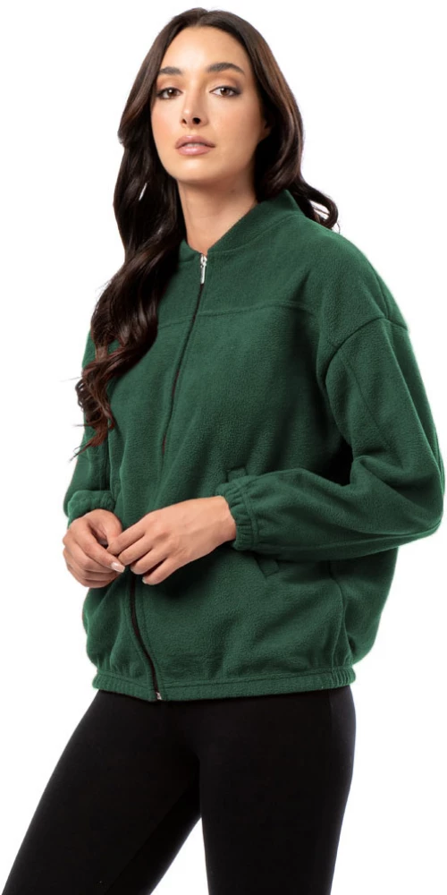 Ζακέτα fleece bomber#1413 κυπαρισσί