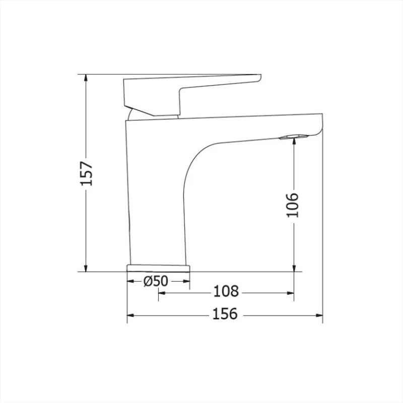 Μπαταρία Αναμεικτική νιπτήρος Total Black Matt Optima modea 00-2501/1B