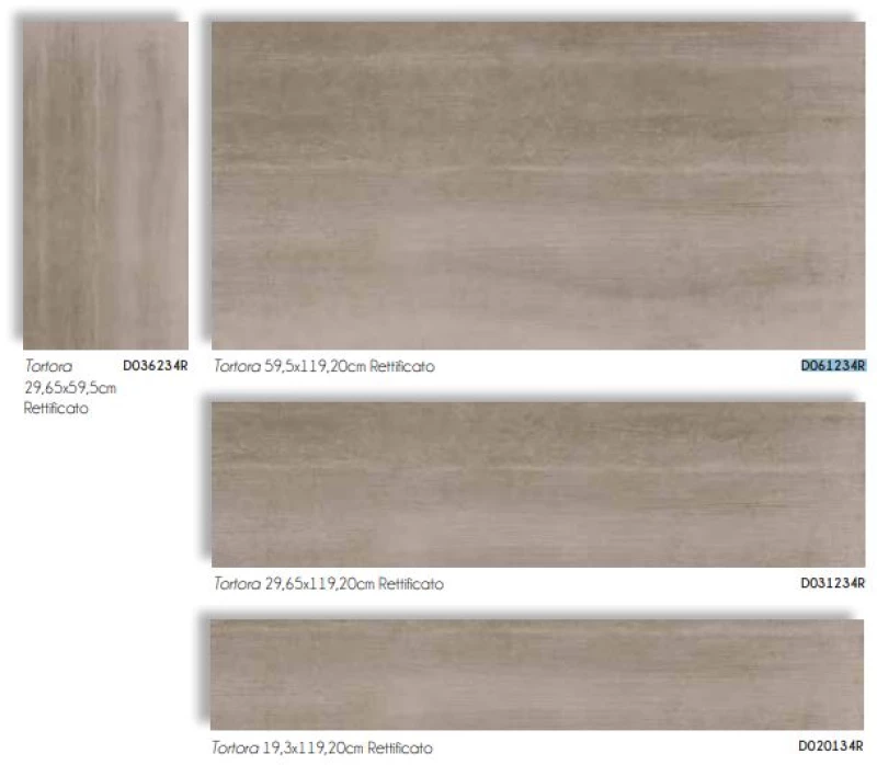 Πλακάκι Urbino Tortora Rettificato 60x120 Καφέ Ματ