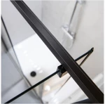 Καμπίνα Ντουζιέρας Ευθύγραμμη Devon Primus Plus Pivot and Infill Clean Glass 141-144cm Black Matt