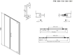 Καμπίνα Ντουζιέρας Ευθύγραμμη Devon Primus Plus Pivot and Infill Clean Glass 141-144cm Black Matt